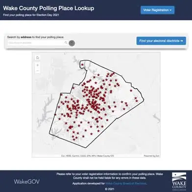Video of the polling place lookup app being used